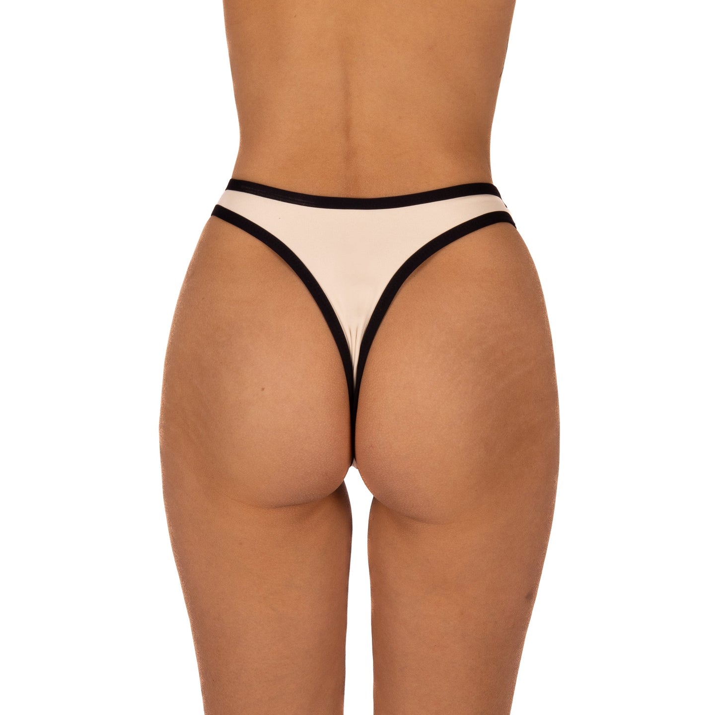 Braguita de Bikini sin Elástico Alegra Crema Negro