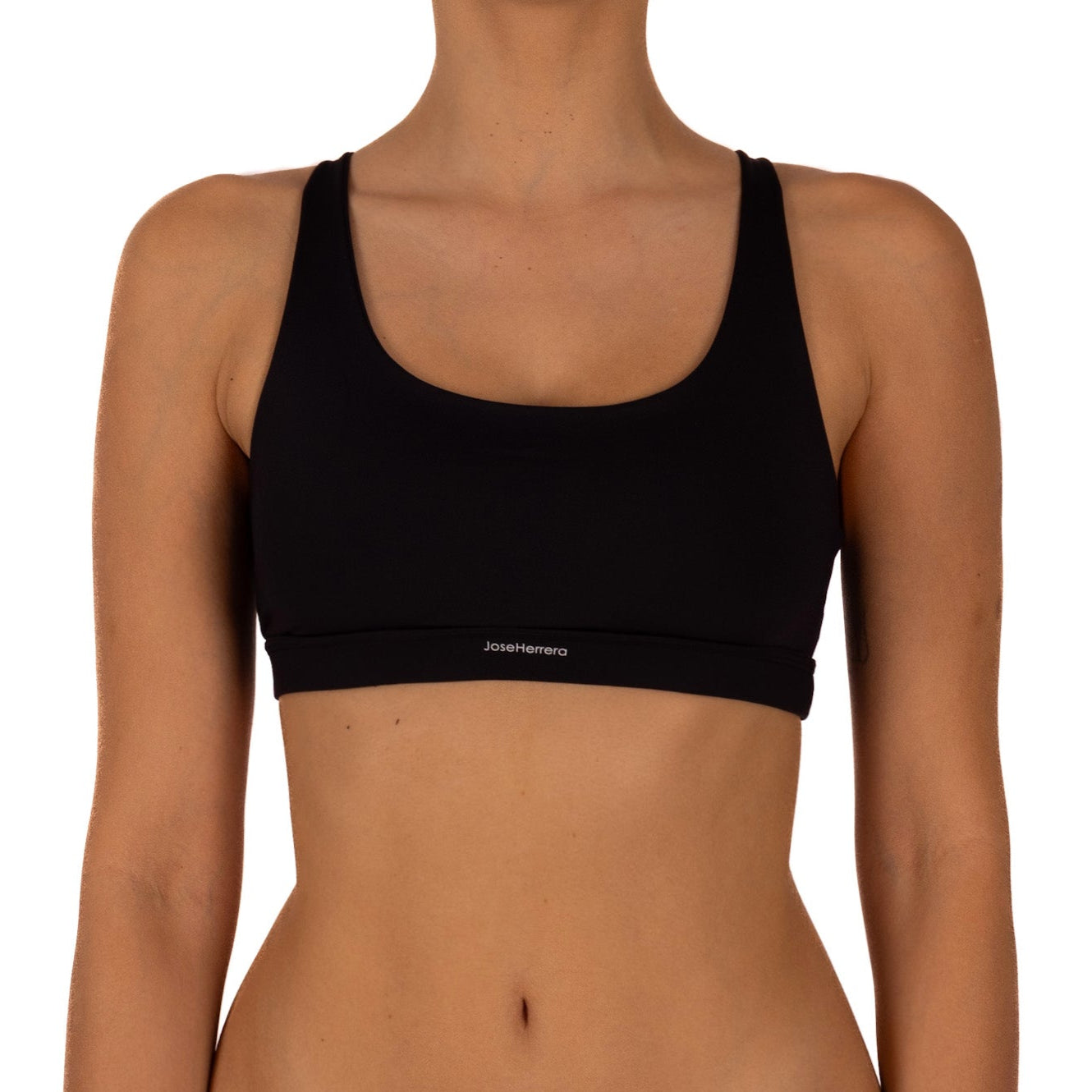 Sostén Tipo Peto Espalda En V Negro