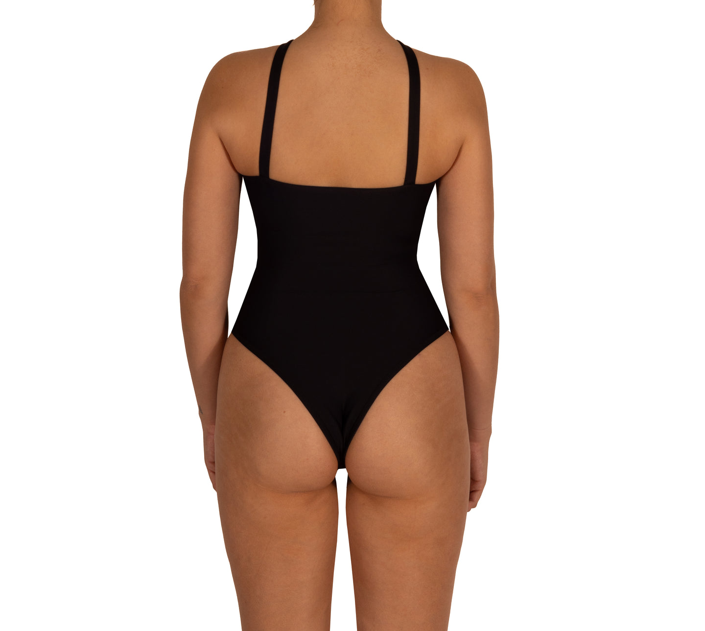 Traje De Baño Entero Escote Halter Adriana Negro