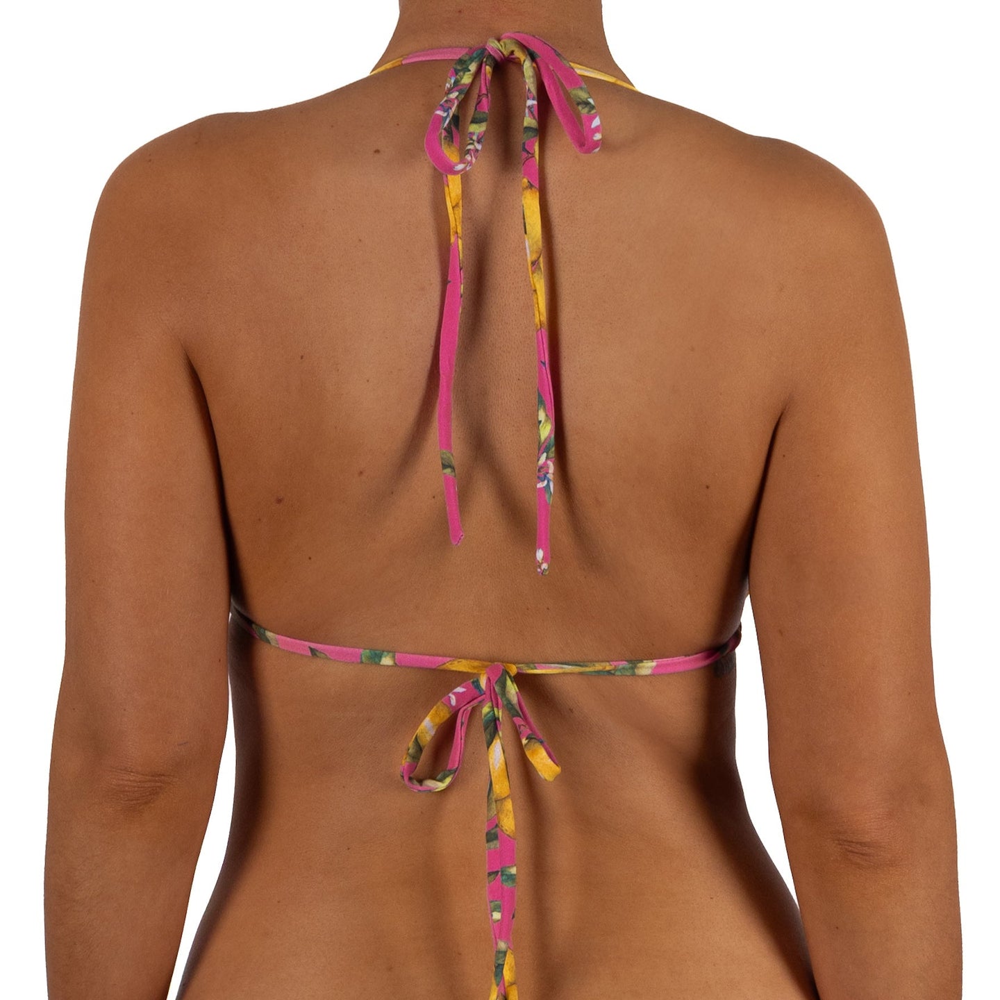 Top de Bikini Triangulo Amarrado al Cuello Rebeca Limoncello Rosado