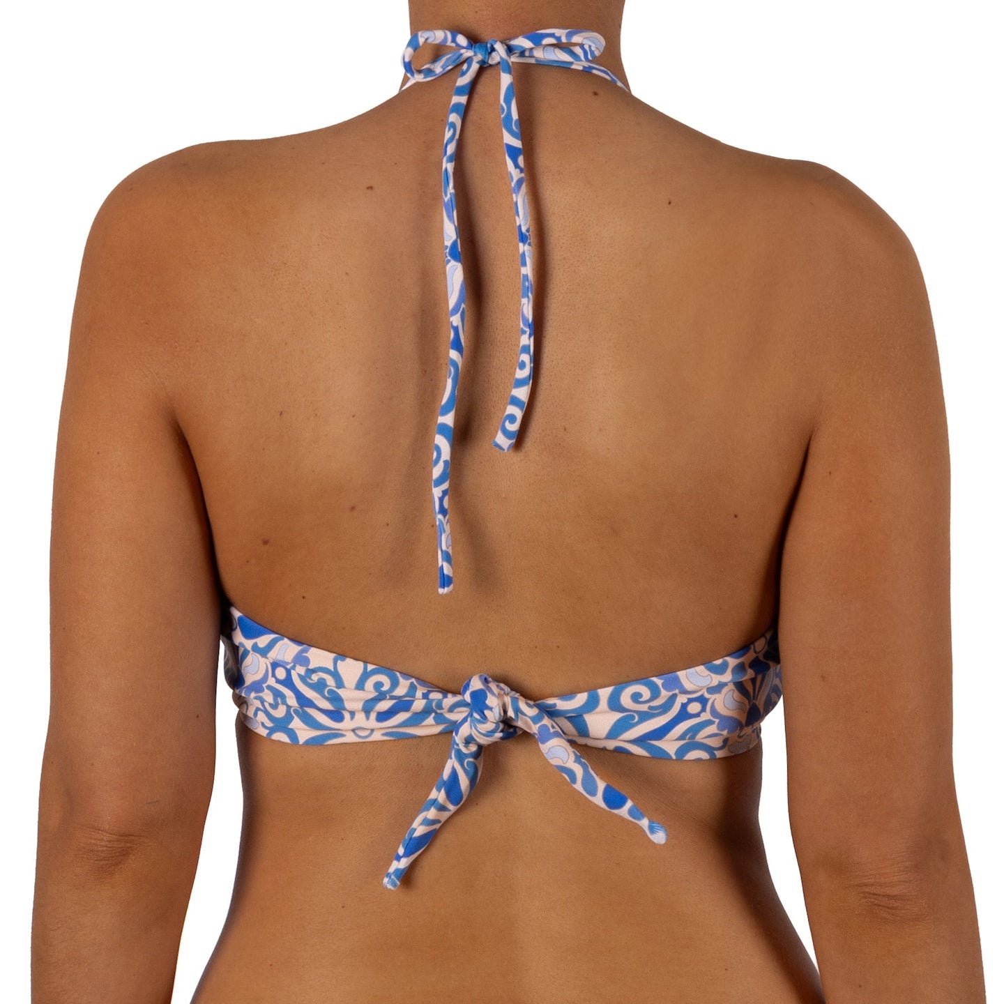 Top de Bikini Straples Multiformas Lia Azulejos Colgante Sol