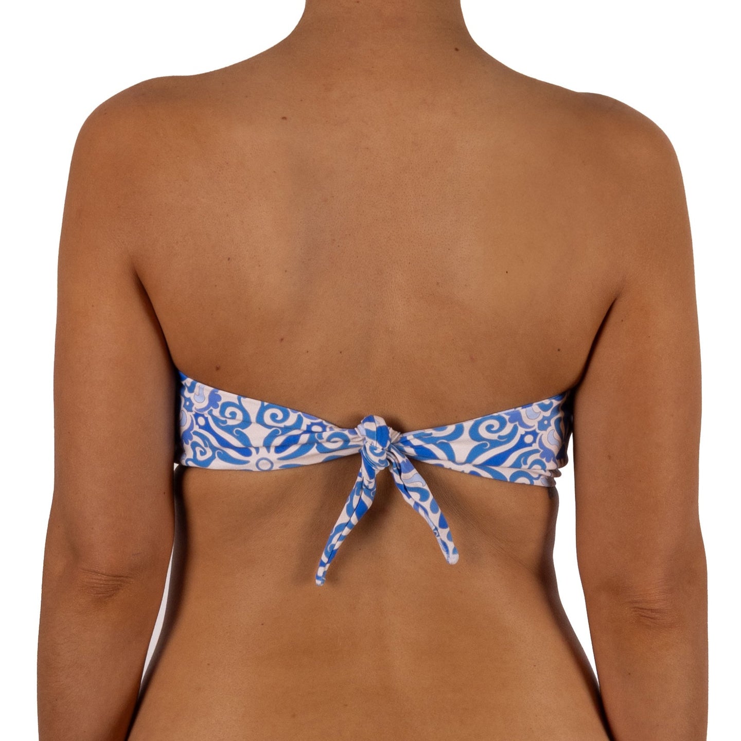Top de Bikini Straples Multiformas Lia Azulejos Colgante Sol