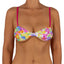 Top de Bikini Escote Redondo Profundo Romina Flores Multicolor