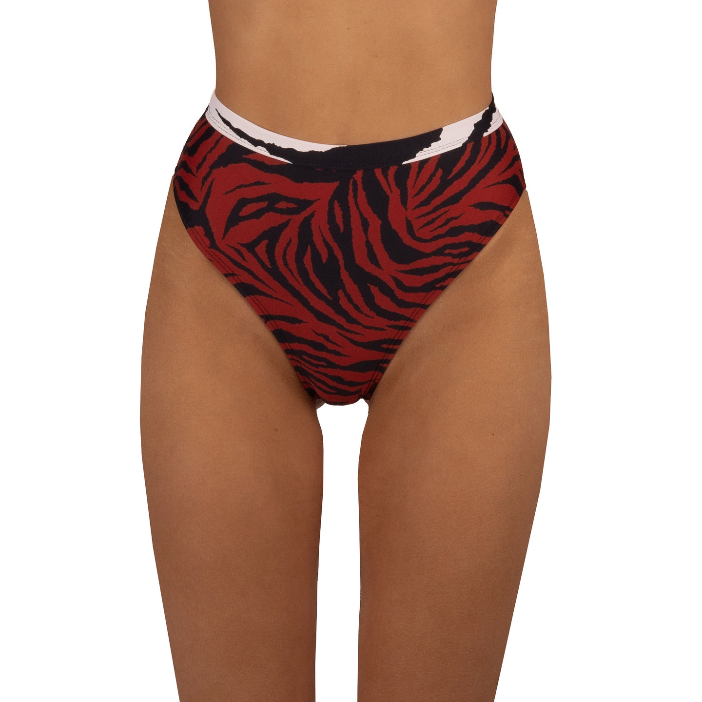 Bottom de Bikini Tiro Alto a la cintura Alessandra Cebra Doble by Paula y Sofía Fernández