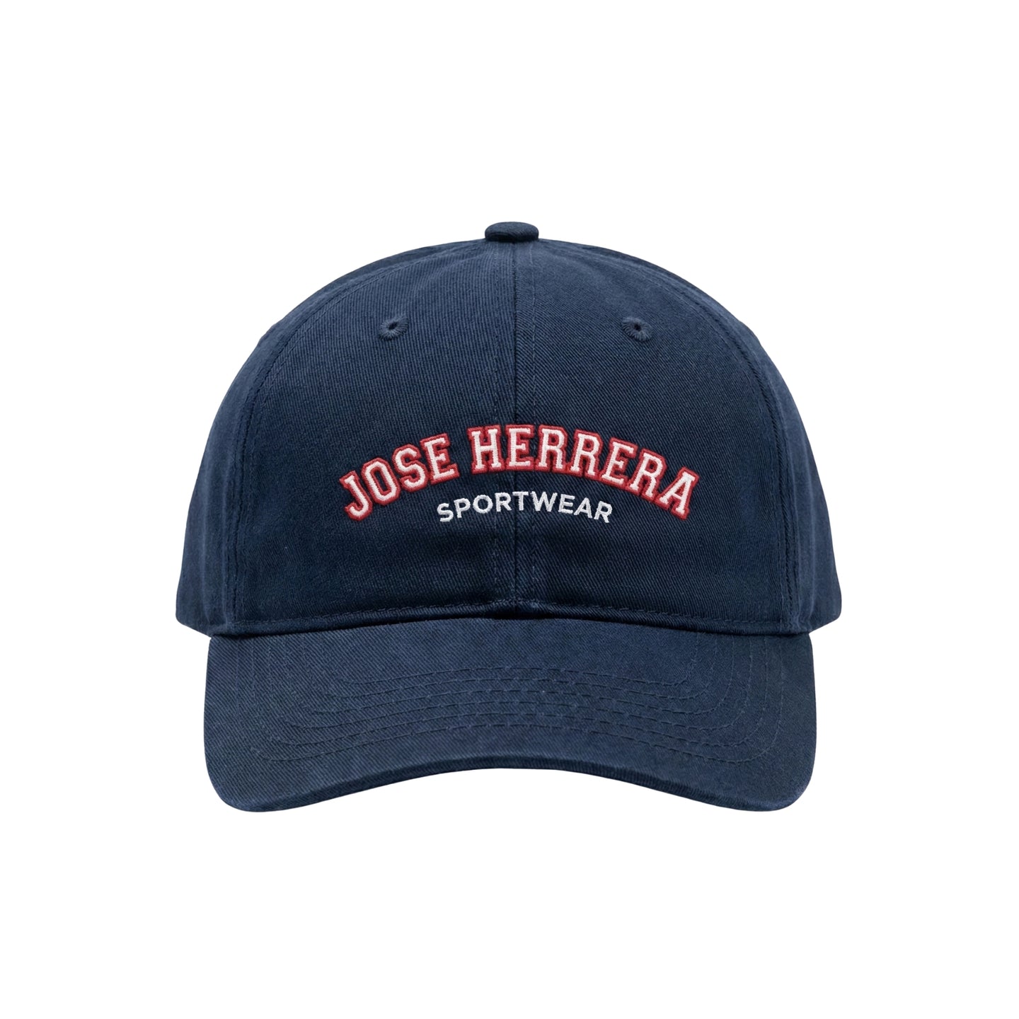 Gorro Tipo Jockey Bordado Jose Herrera Azul Oscuro Rojo Blanco