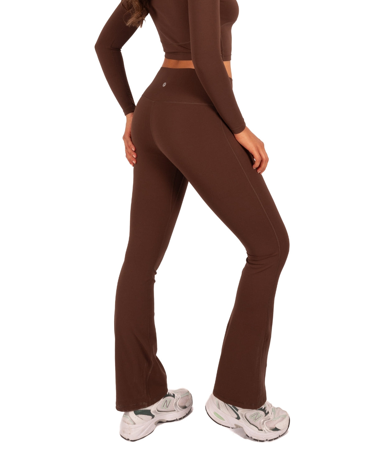 Calza Deportiva Mujer Corte Recto Café