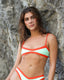 Top de Bikini Escote Profundo Tirante Ancho Dominique Menta Tomate