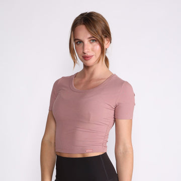 T-SHIRT RIBBED SOFT PINK