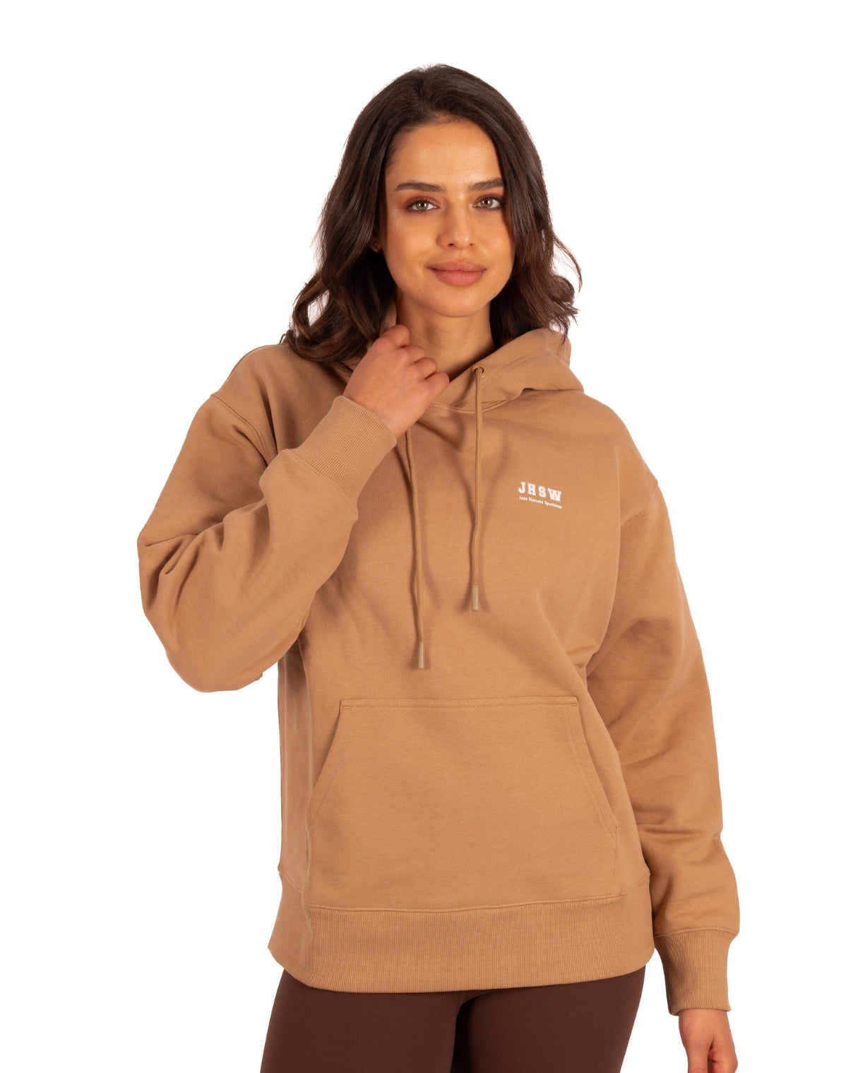 Poleron Hoddie Oversized Café Claro