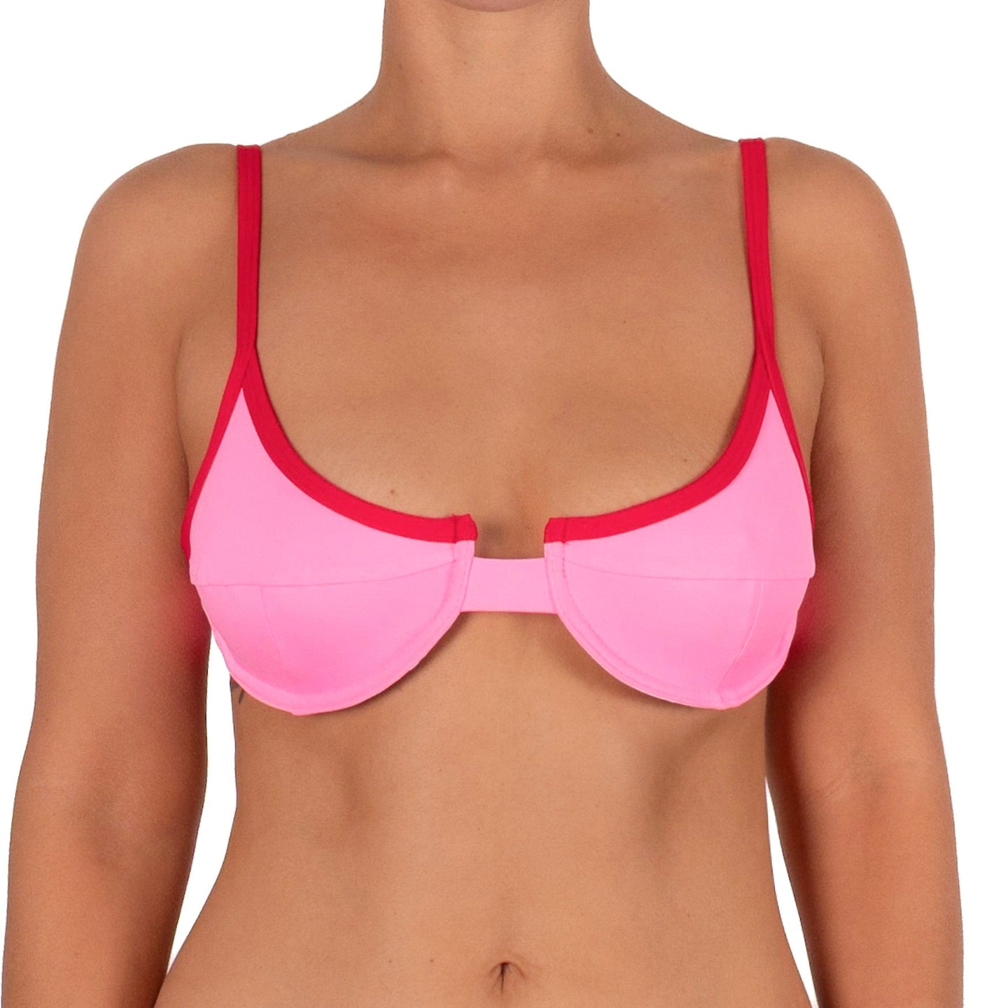 Top de Bikini con Arco Nidia Rosa Rojo