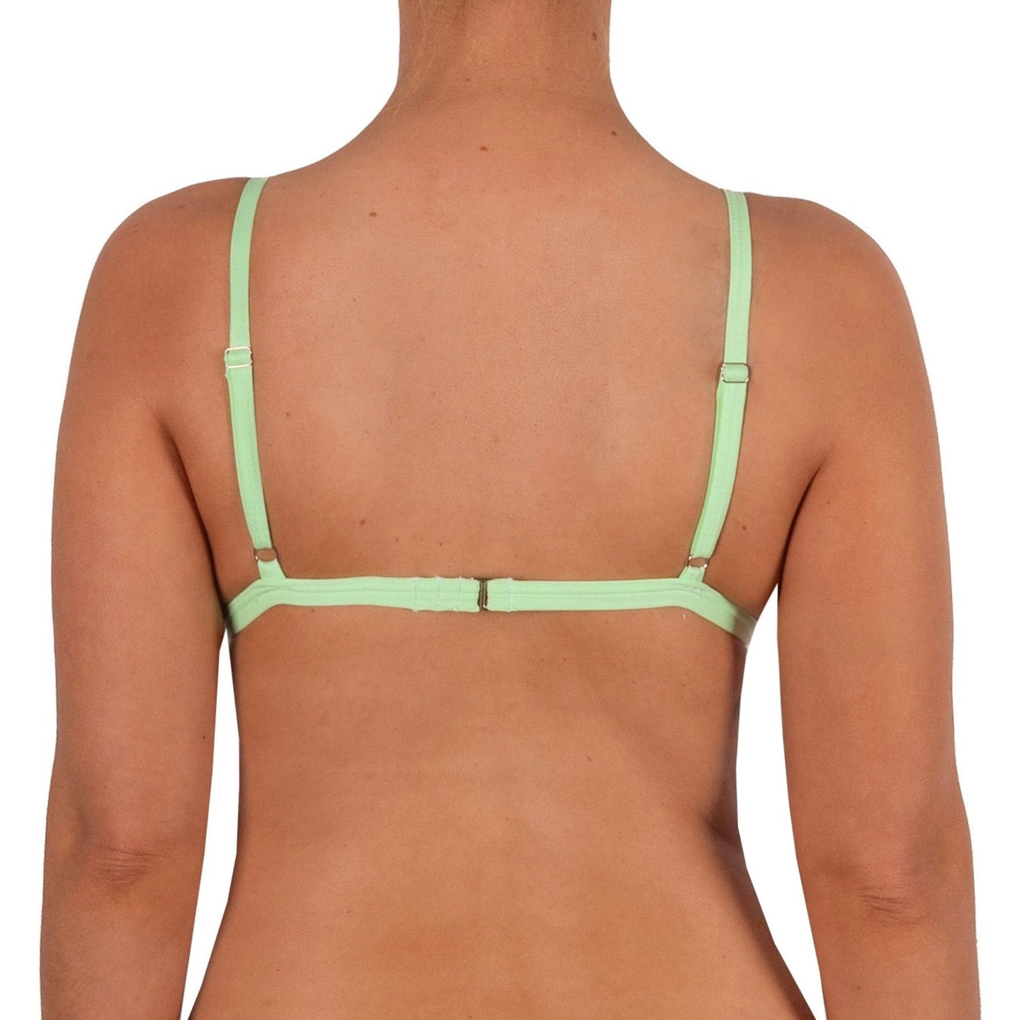 Top de Bikini Triángulo Argolla Dorada Macarena Flamingo Menta