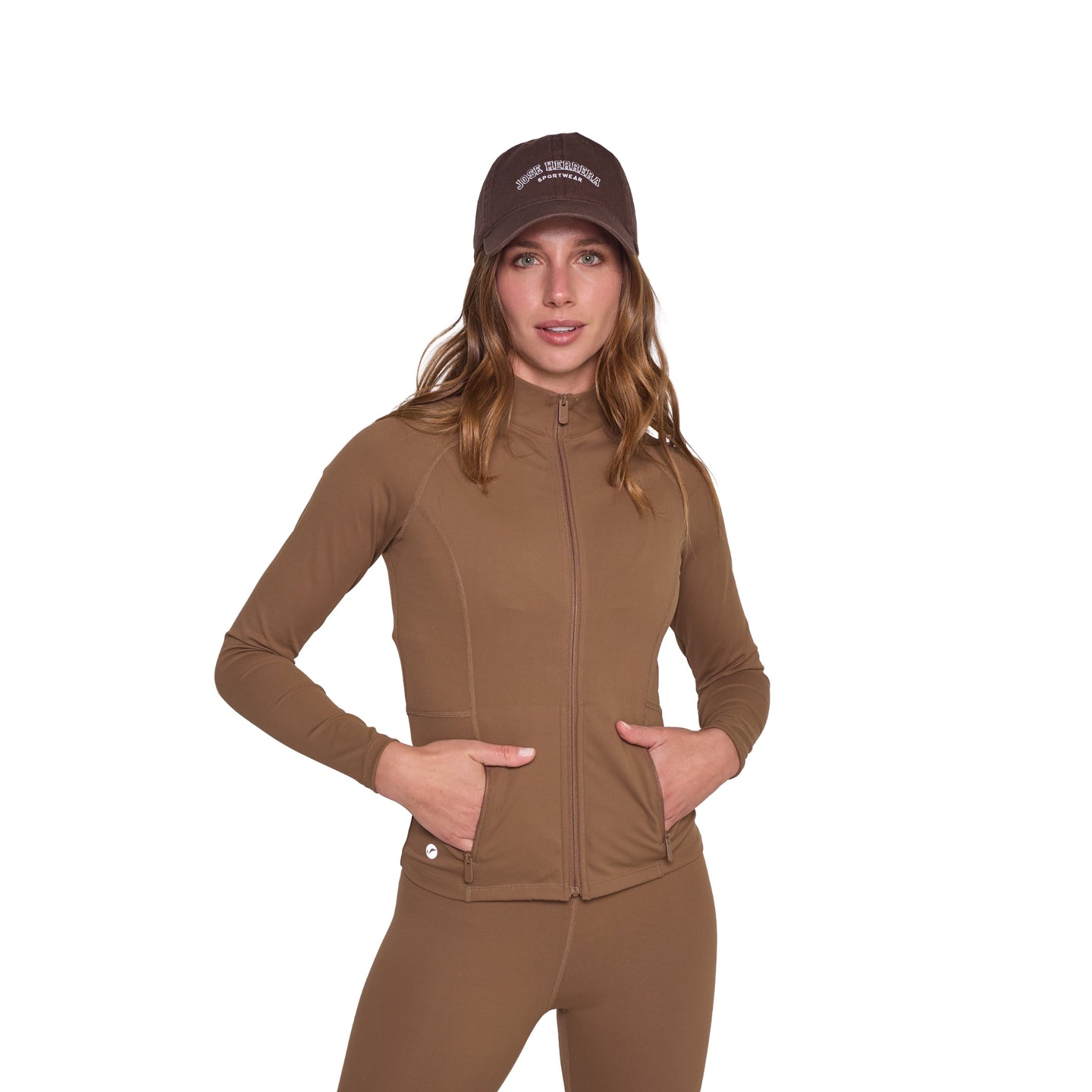 Chaqueta Deportiva Con Cierre Marron