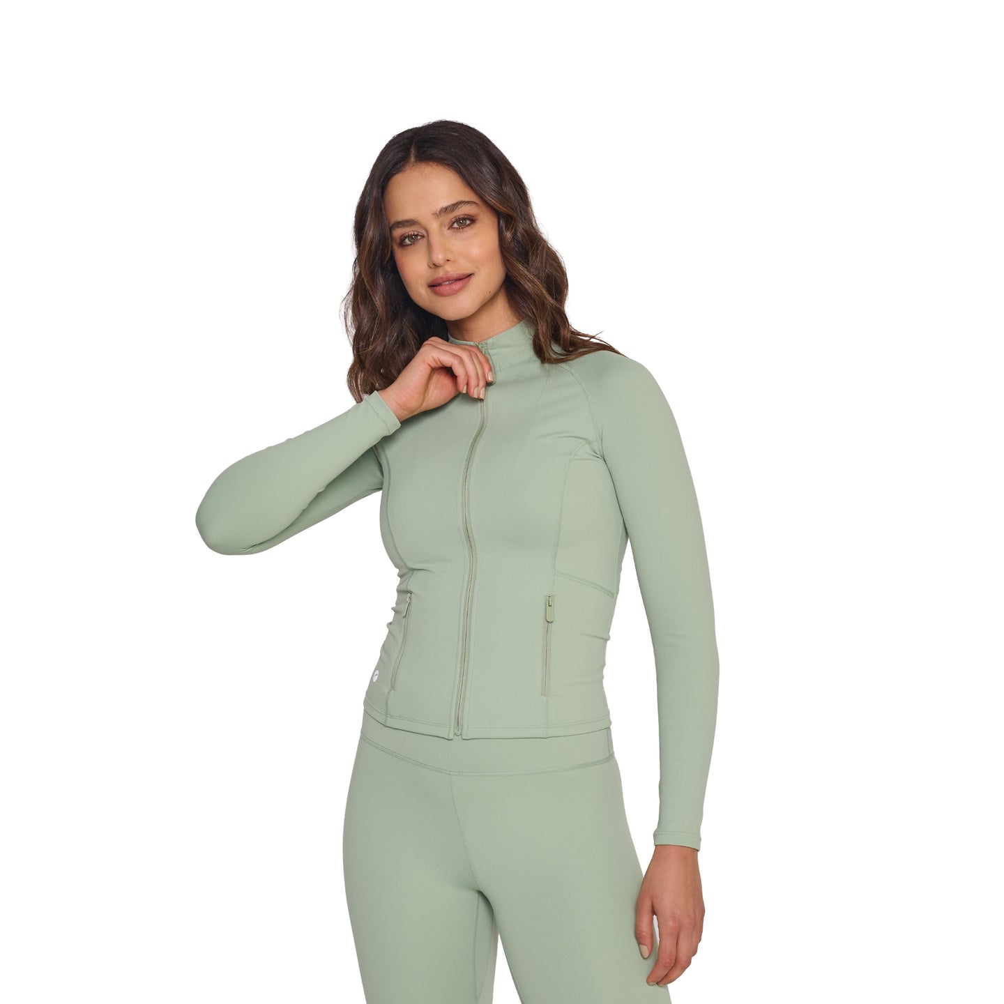 Chaqueta Deportiva Con Cierre Pistacho