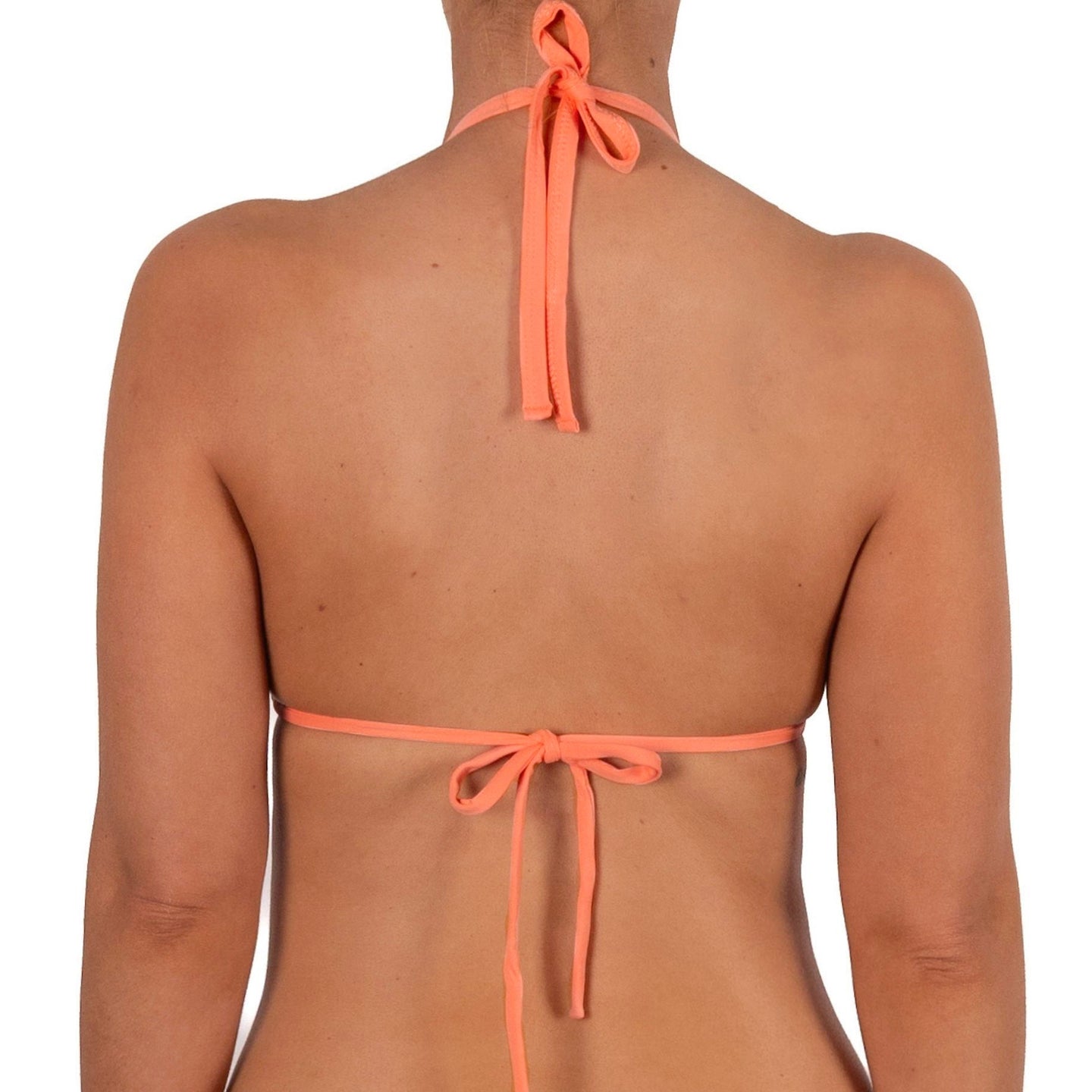 Top de Bikini Triangulo Amarrado al Cuello Becca Azul Coral