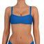 Top de Bikini Escote Semi Recto Tirante Ancho Anna Azul Electrico