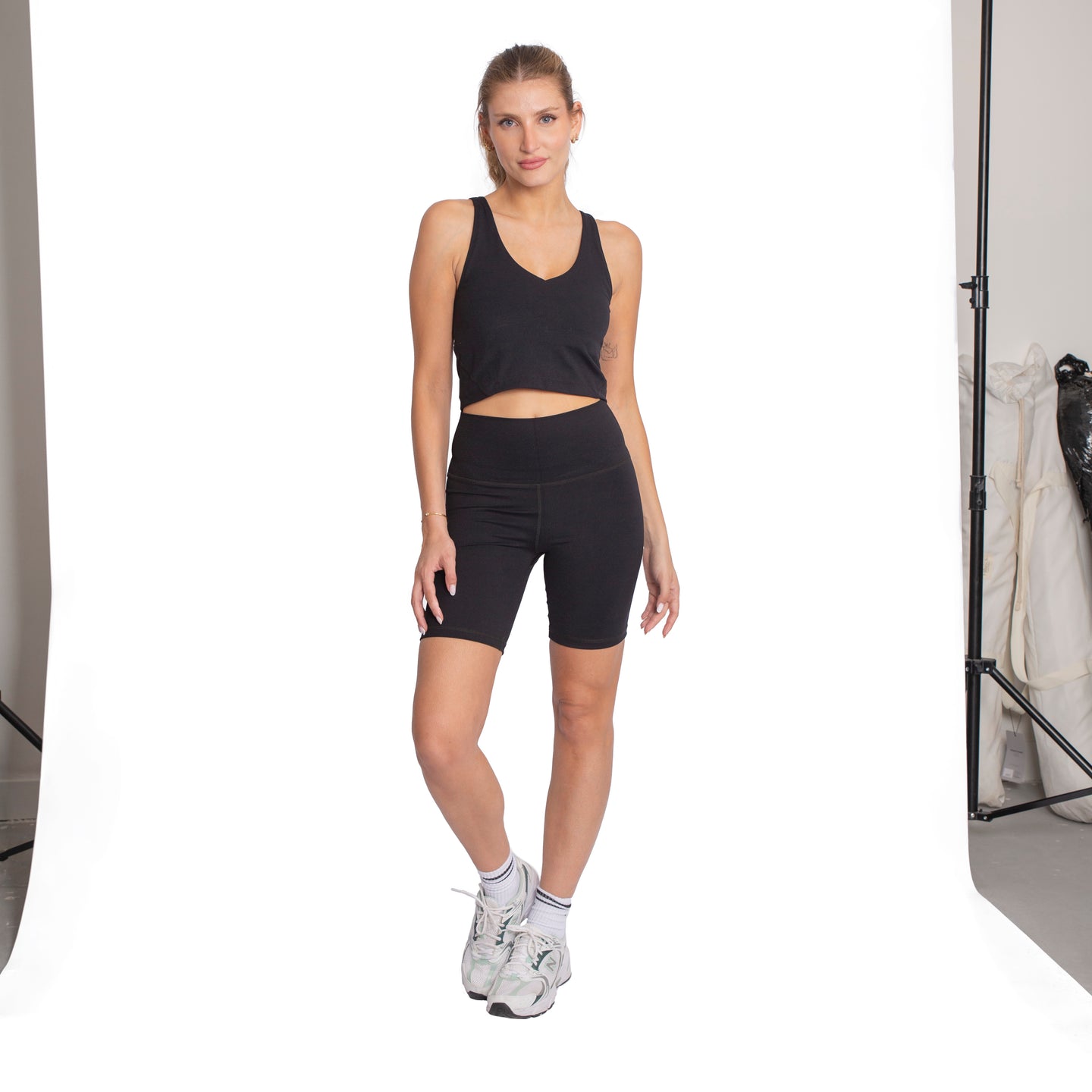 Biker Tiro Alto Negro