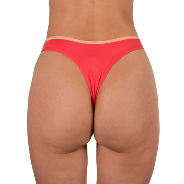 Bottom de Bikini sin Elástico Alegra Salmon Contorno Superior Coral