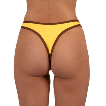 Bottom de Bikini sin Elástico Alegra Amarillo Cafe
