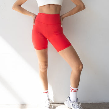 Biker Tiro Alto Rojo