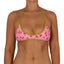 Top de Bikini Escote Redondo Profundo Amarrado al Cuello Alana Guinda Aguacate