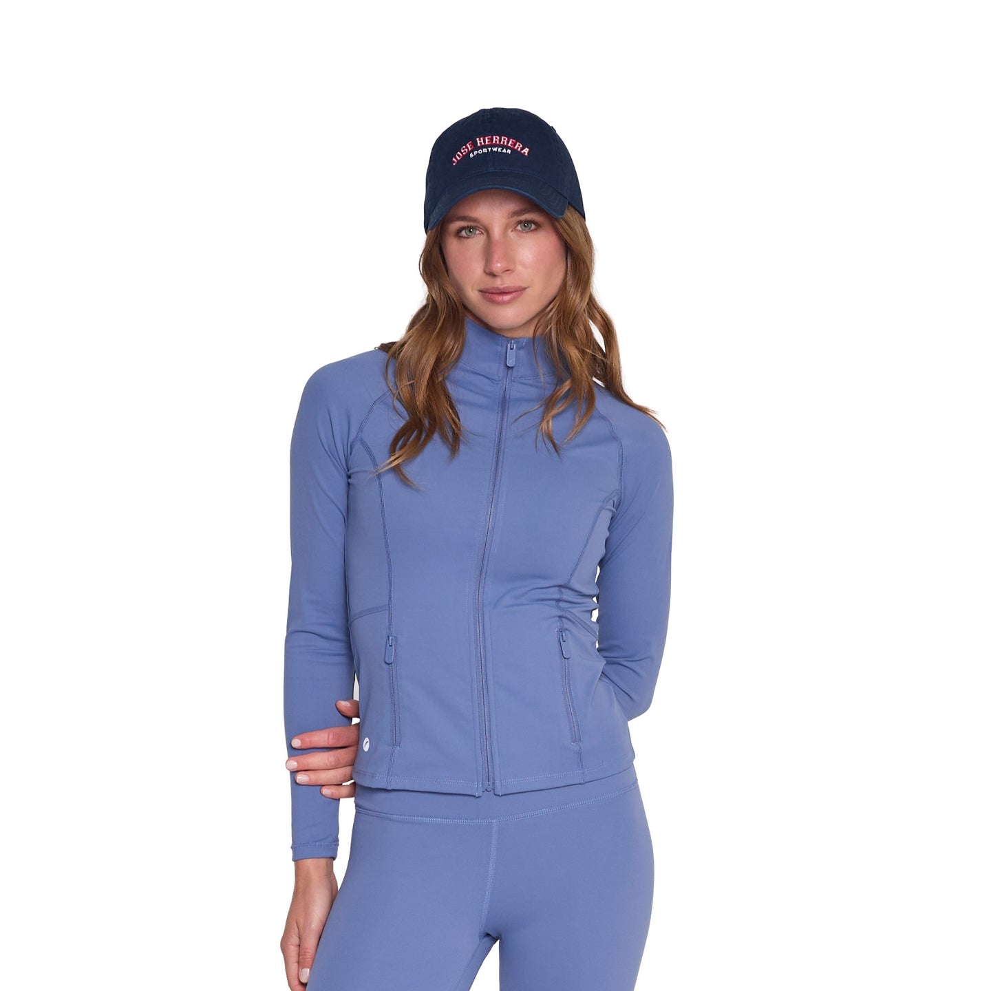 Chaqueta Deportiva Con Cierre Azul Claro