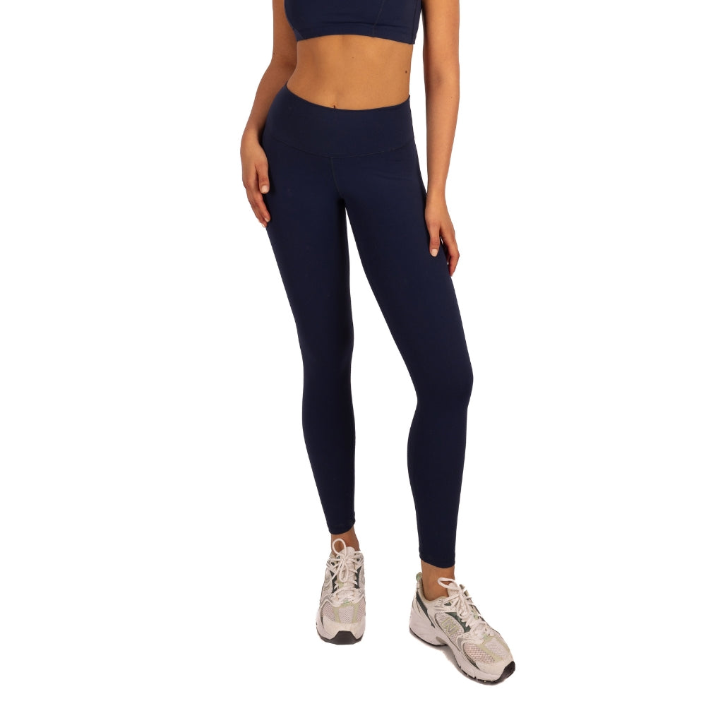 Calza Deportiva Tiro Alto 7/8 Azul Oscuro