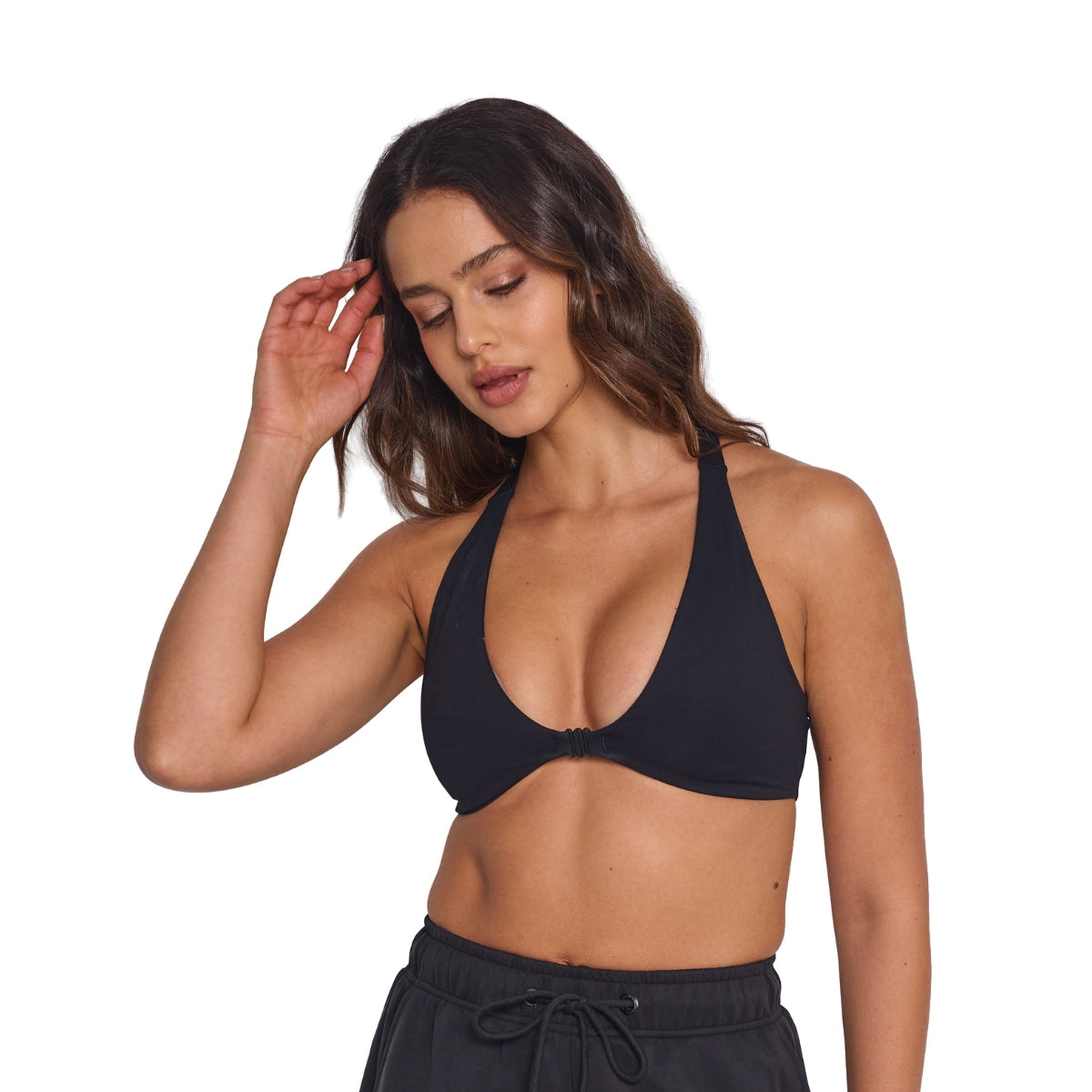 Peto Deportivo en V Con Broche Kate Negro