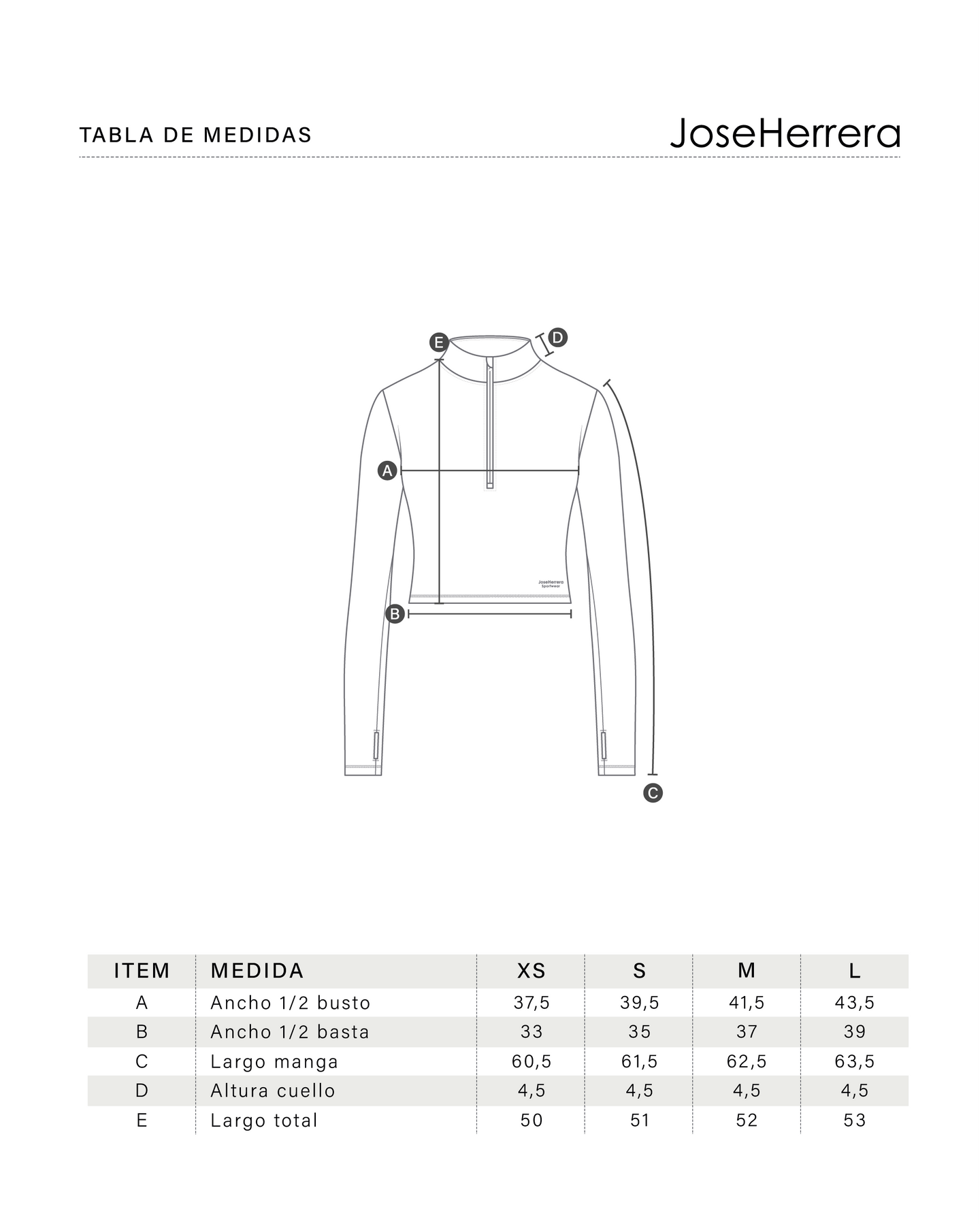Polera Deportiva Medio Cierre Cuello Alto Azul Marino