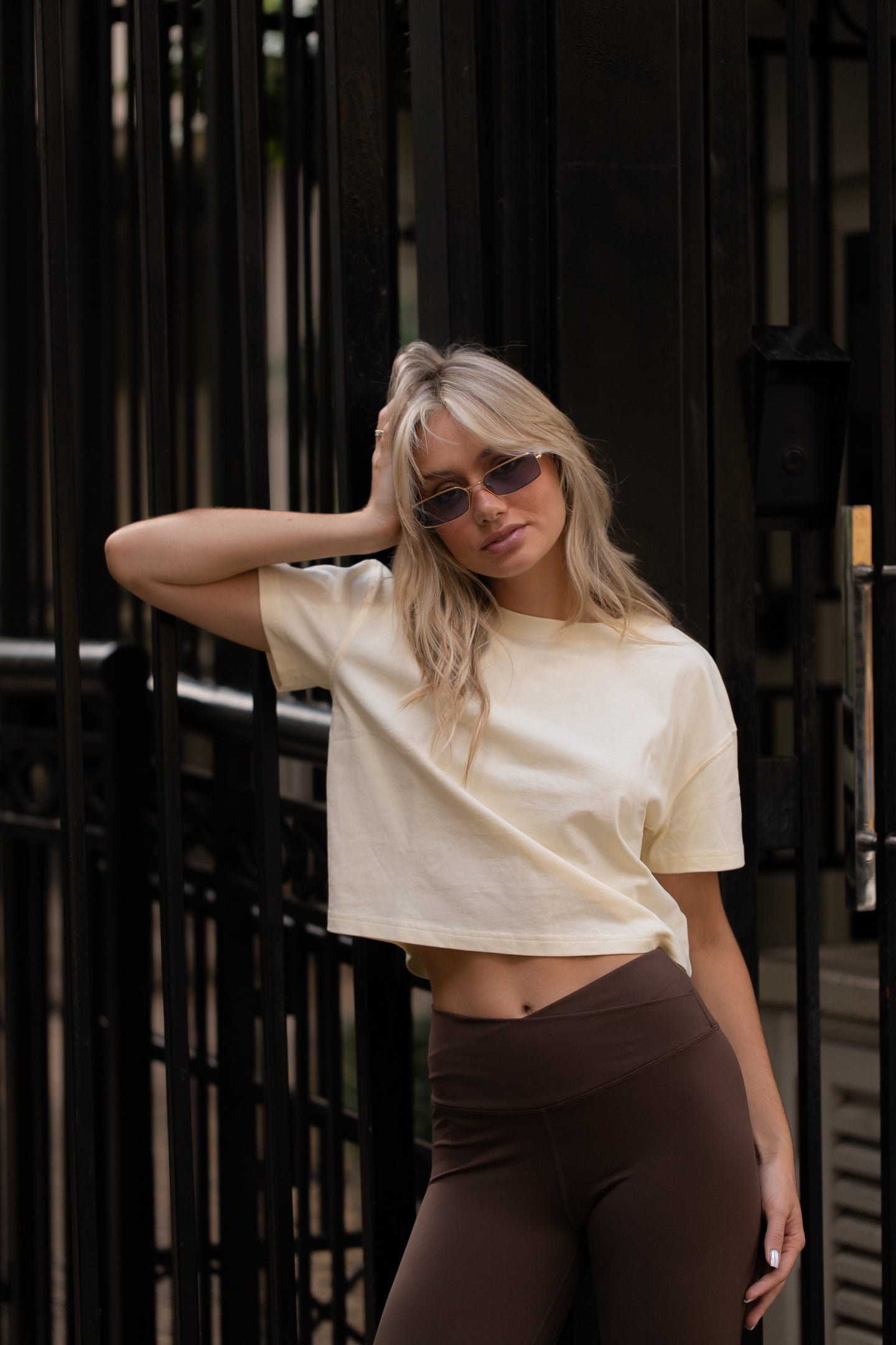 Polera Básica Corta Beige