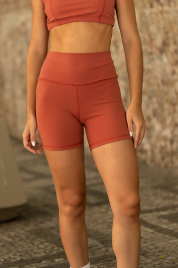 Calza Corta Tiro Alto Terracota