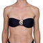 Top de Bikini Strapless Concha Dorada Maria Black