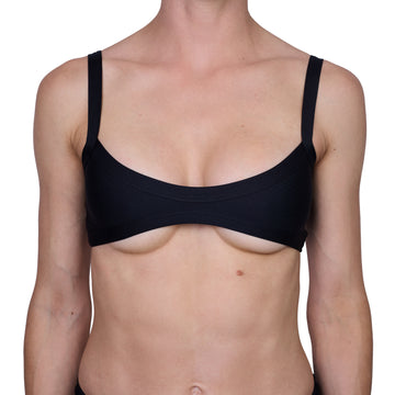 Top de Bikini Escote Profundo Tirante Ancho Dominique Negro
