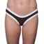 Bottom De Bikini Tiro Medio Sin Elastico Agustina Rib Trenzado Cafe Blanco