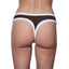 Bottom De Bikini Tiro Medio Sin Elastico Agustina Rib Trenzado Cafe Blanco