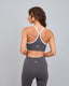Peto Deportivo Crop Recogido Frontal Gris Blanco