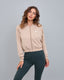 Chaqueta Mujer Crop Cierre Modal Biege