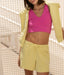 Short de Modal Cintura Ajustable Soft Amarillo Claro