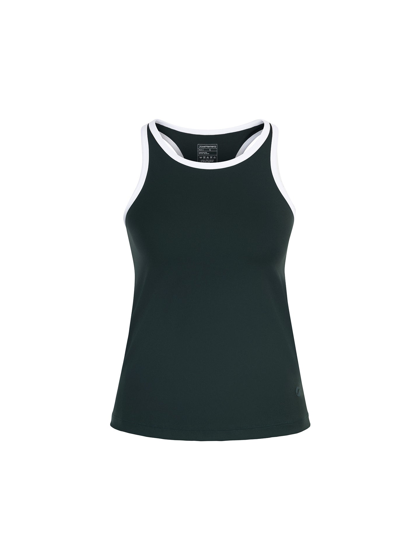 Polera Deportiva Elasticada Sin Mangas Emilia Verde Crema