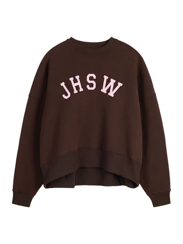 Poleron Cuello Redondo Oversized Mujer JHSW Chocolate