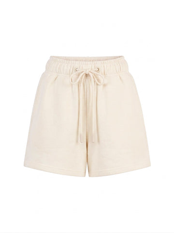 Short de Modal Cintura Ajustable Crema