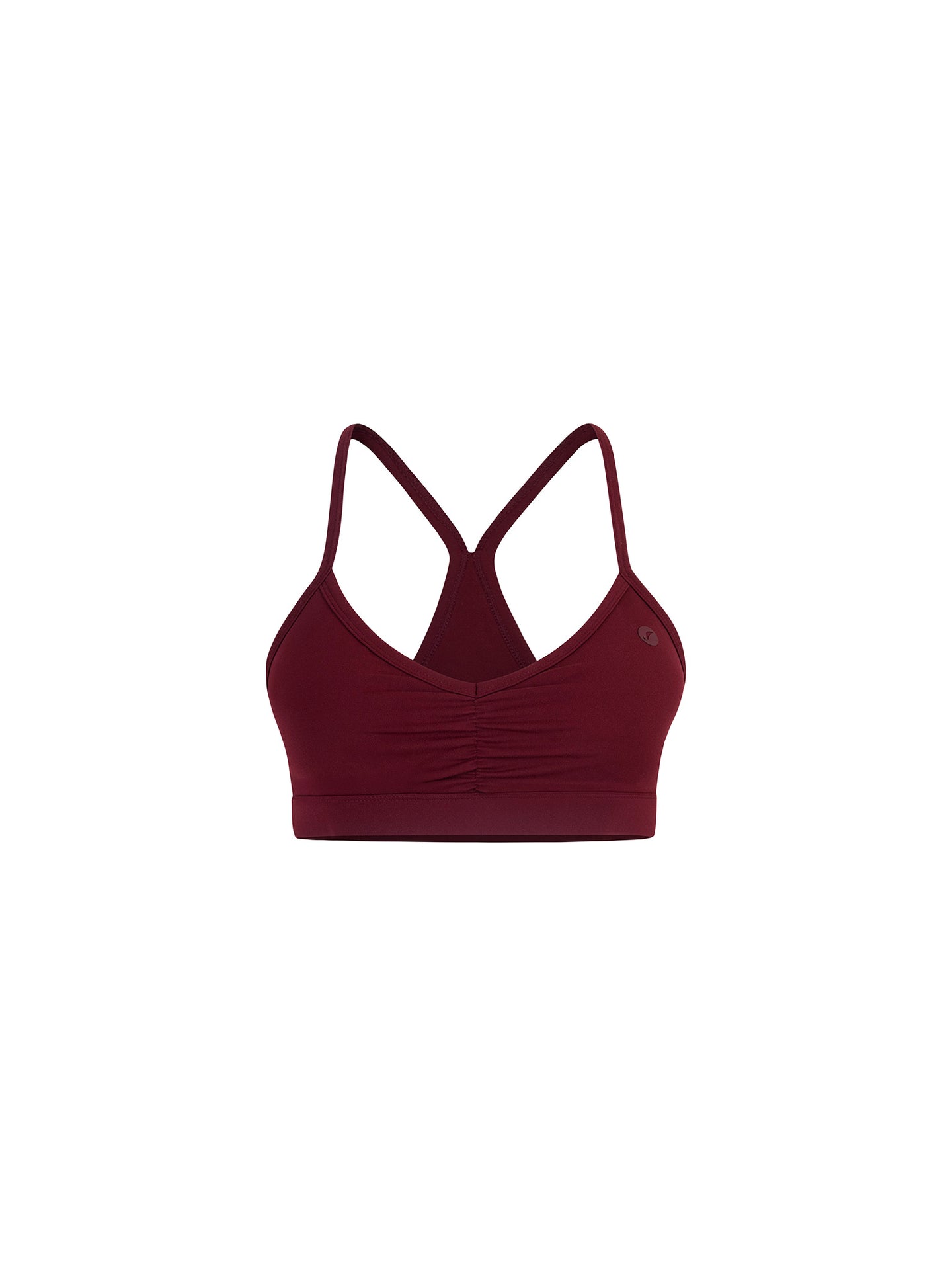 Peto Deportivo Crop Recogido Frontal Tinto