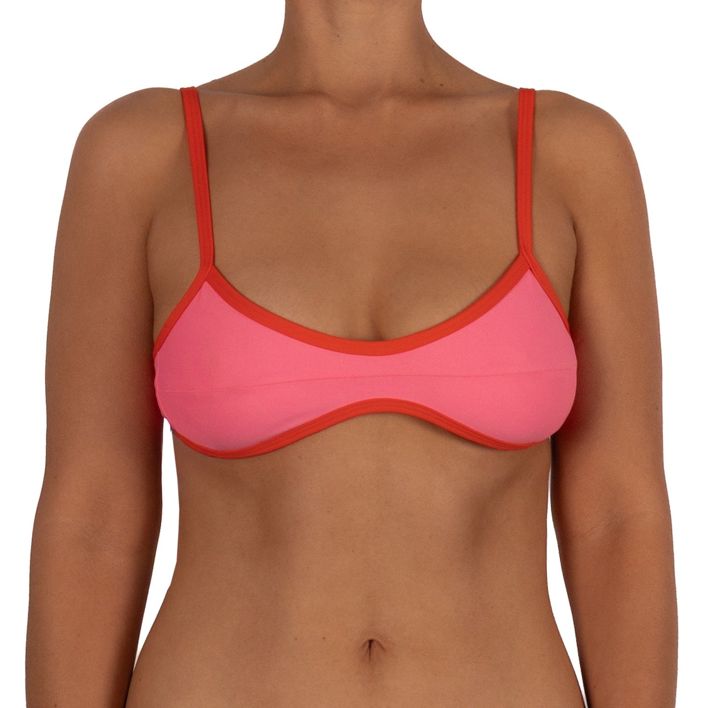 Top de Bikini Escote Redondo Veronica Sandia Granada