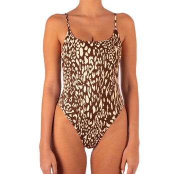 Traje de Baño Mujer Escote Redondo Animal Print Ágatha Jaguar