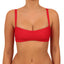 Top de Bikini Escote Semi Recto Tirante Ancho Anna Rojo Pasión