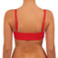 Top de Bikini Escote Semi Recto Tirante Ancho Anna Rojo Pasión