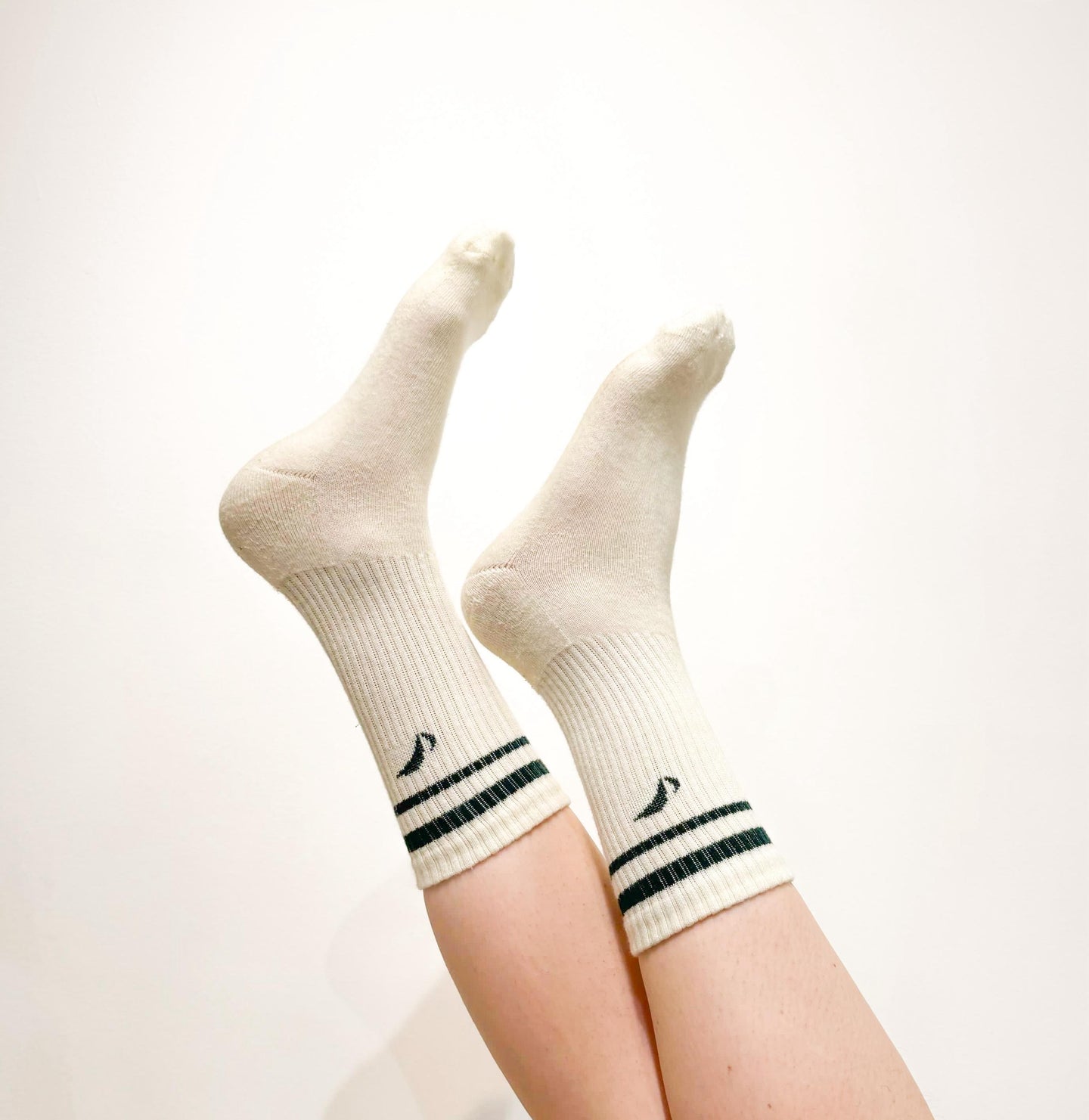 Bi-pack Calcetines Largos Sobre Tobillo Verde Crema