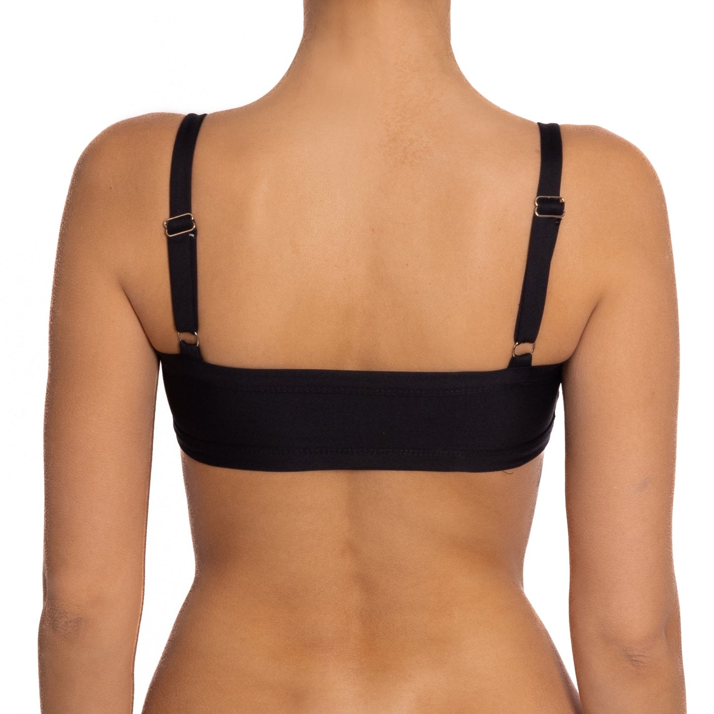 Top de Bikini Escote Semi Recto Tirante Ancho Anna Negro