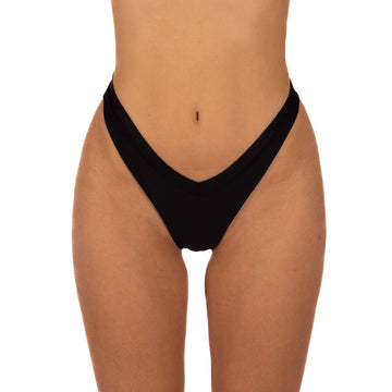 Bottom de Bikini sin elástico Pamela Negro