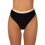 Bottom de bikini tiro alto a la cintura Alessandra Negro Crema