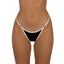 Bottom de Bikini Con Tirantes Ajustables Eliana Negro Crema